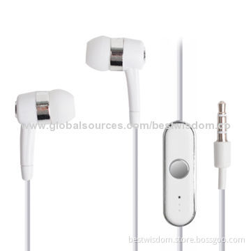 Wired Earphones with Mic in Control by Button, Compatible with Mobile Phones, Other Digital Devices
